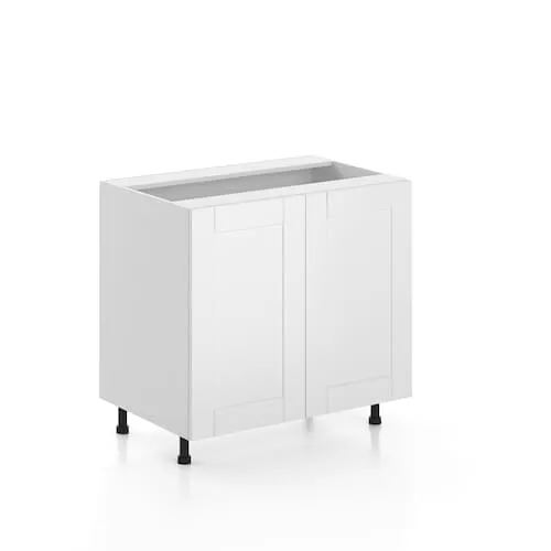 Oxford 36 in. W x 35 H x 24 D Ready to Assemble Kitchen 2-Door Base Cabinet, Matte White