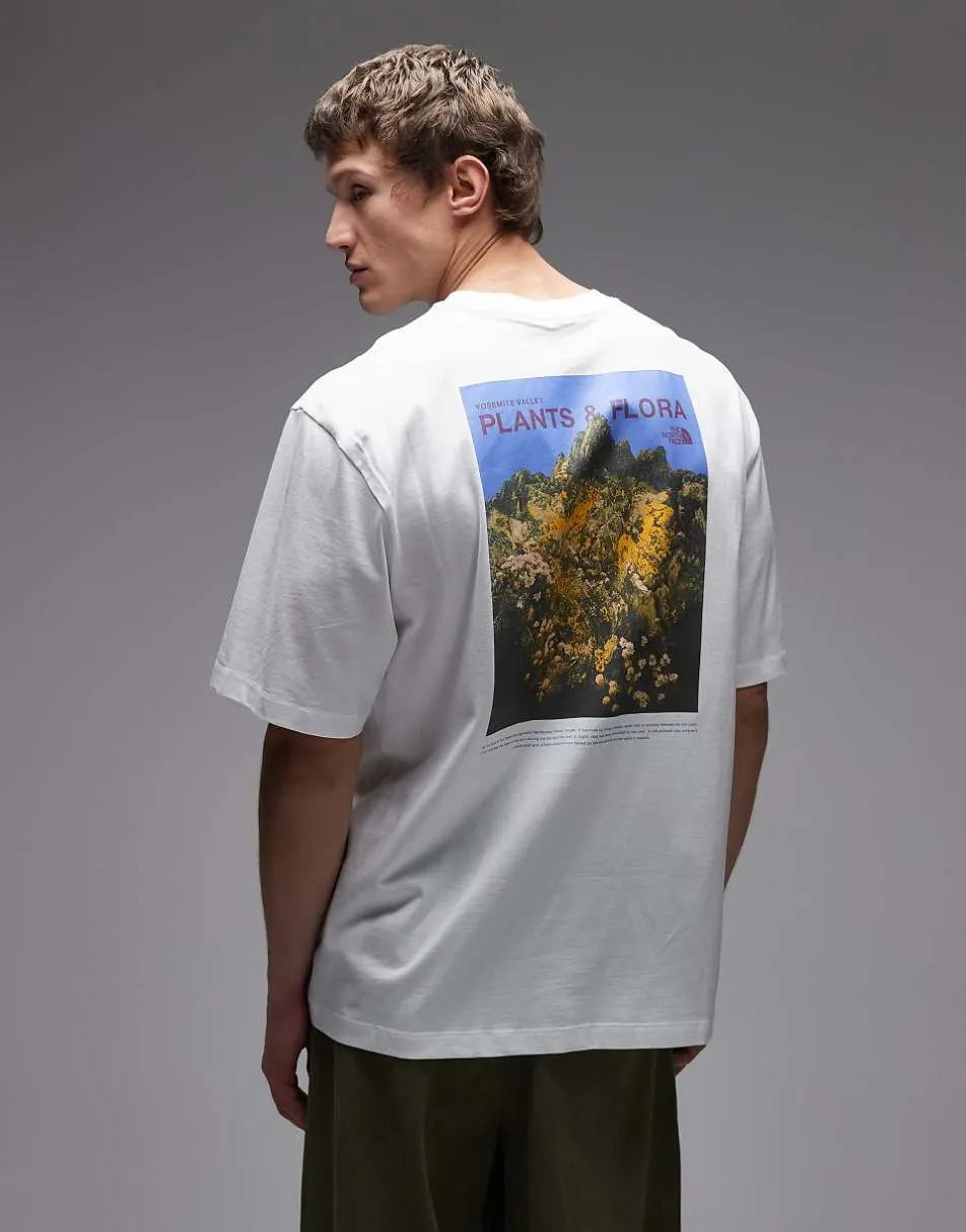 The North Face Plant and Flora backprint oversized t-shirt in white