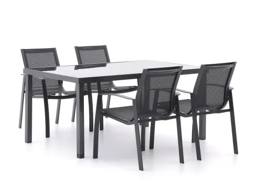 R&S Design Altea/Caluso 160cm dining tuinset 5-delig stapelbaar