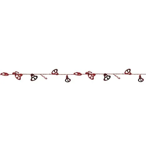 Enchanted Forest® 50' Red Bells Wire Tinsel Christmas Garland