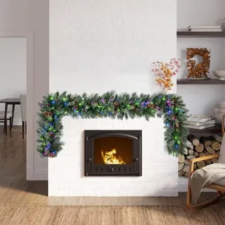 9' Pre-Lit Radiant Micro LED with Twinkle Artificial Greenery Garland