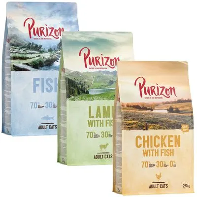 Lot mixte Purizon - sans céréales 3 x 2,5 kg