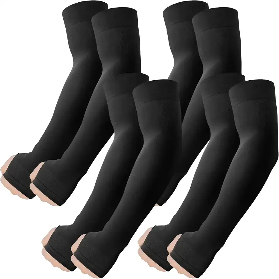 ROXUN Arm Sleeves with Thumb Hole, Cooling UV Sun Protection for Men/Women | High‑elastic fabric,compression tattoo cover up for men/women,great for outdoor activities