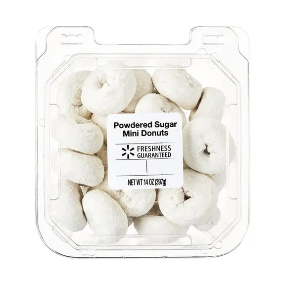 Best seller Freshness Guaranteed Powdered Sugar Mini Donuts, 14 oz Clamshell (Shelf Stable) $3.16 22.6 ¢/oz