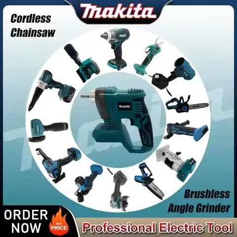 Makita Multifunctional Power Tools:Electric Trimmer,Three-inch Cutter,Electric Air Pump,Tile Laying Machine,Electric Grease Gun
