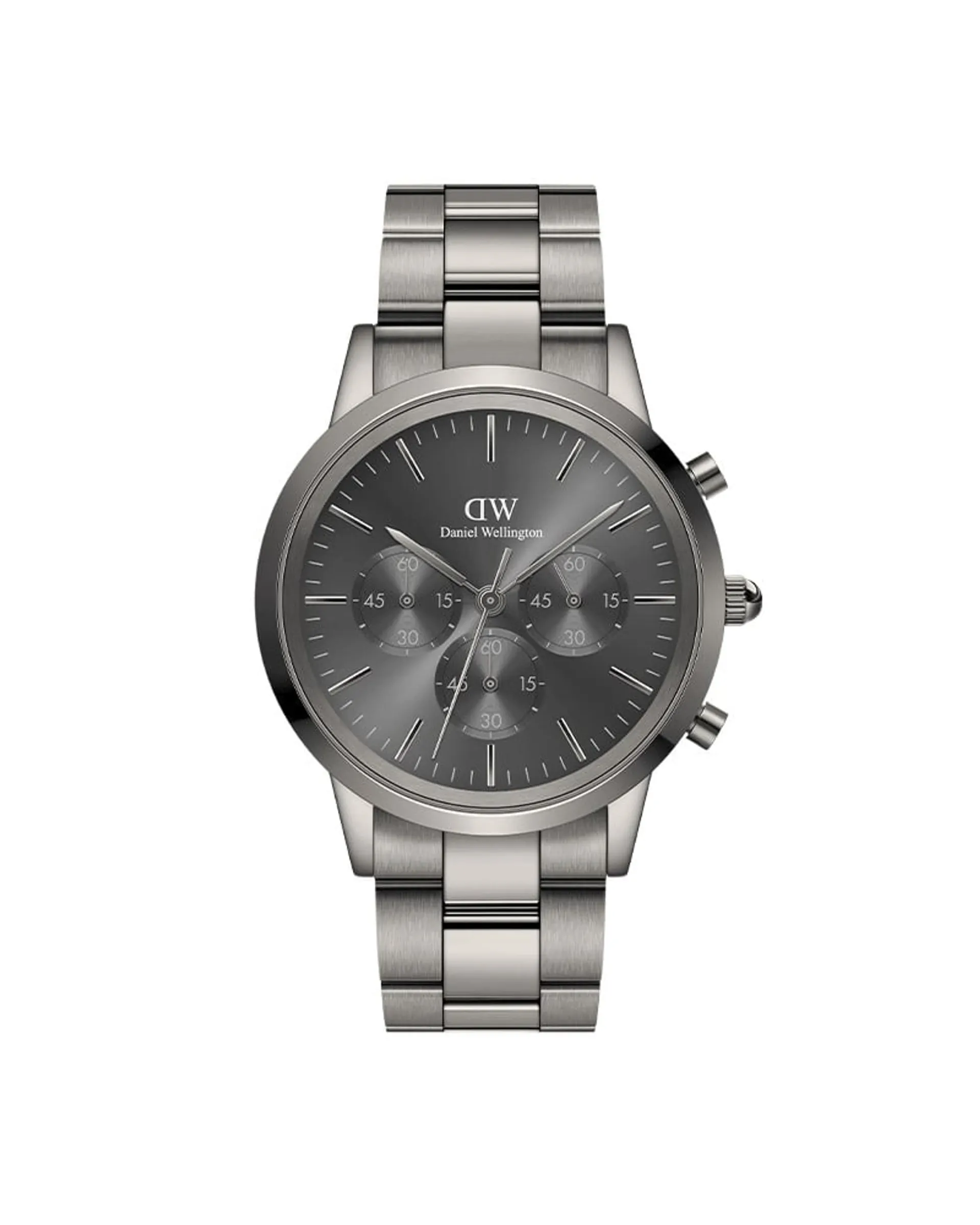 DW Iconic Chrono herreklokke i mørkegrå stål (42mm)