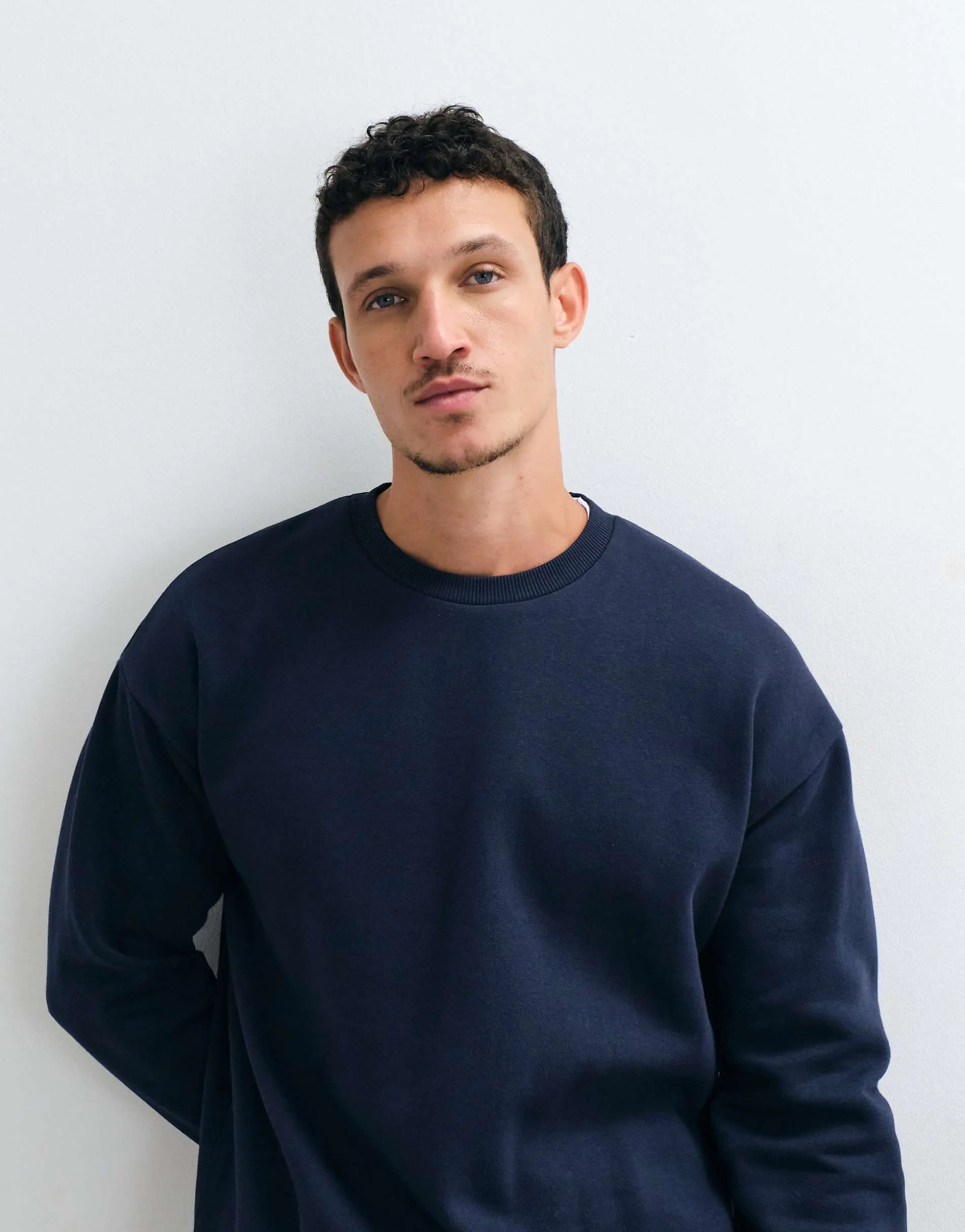 JJ Rebel crew neck sweatshirt in navy