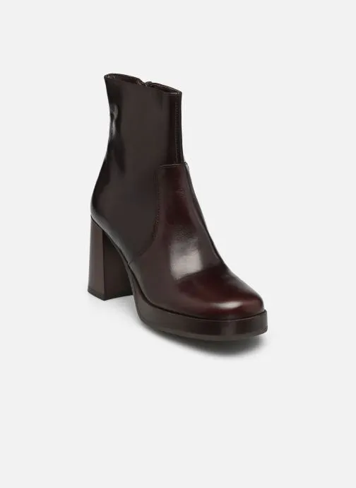Lage enkellaarsjes EZRA dames bruin