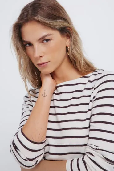 Camiseta punto cortado rayas