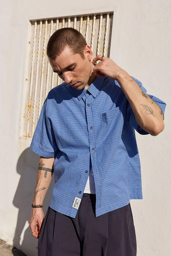 Camicia a Quadretti Piccoli Blu BDG