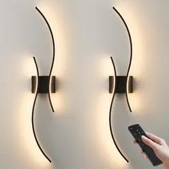 KARTOOSH Battery Operated Wall Sconces Set of Two with Remote Control, Stepless Colo...