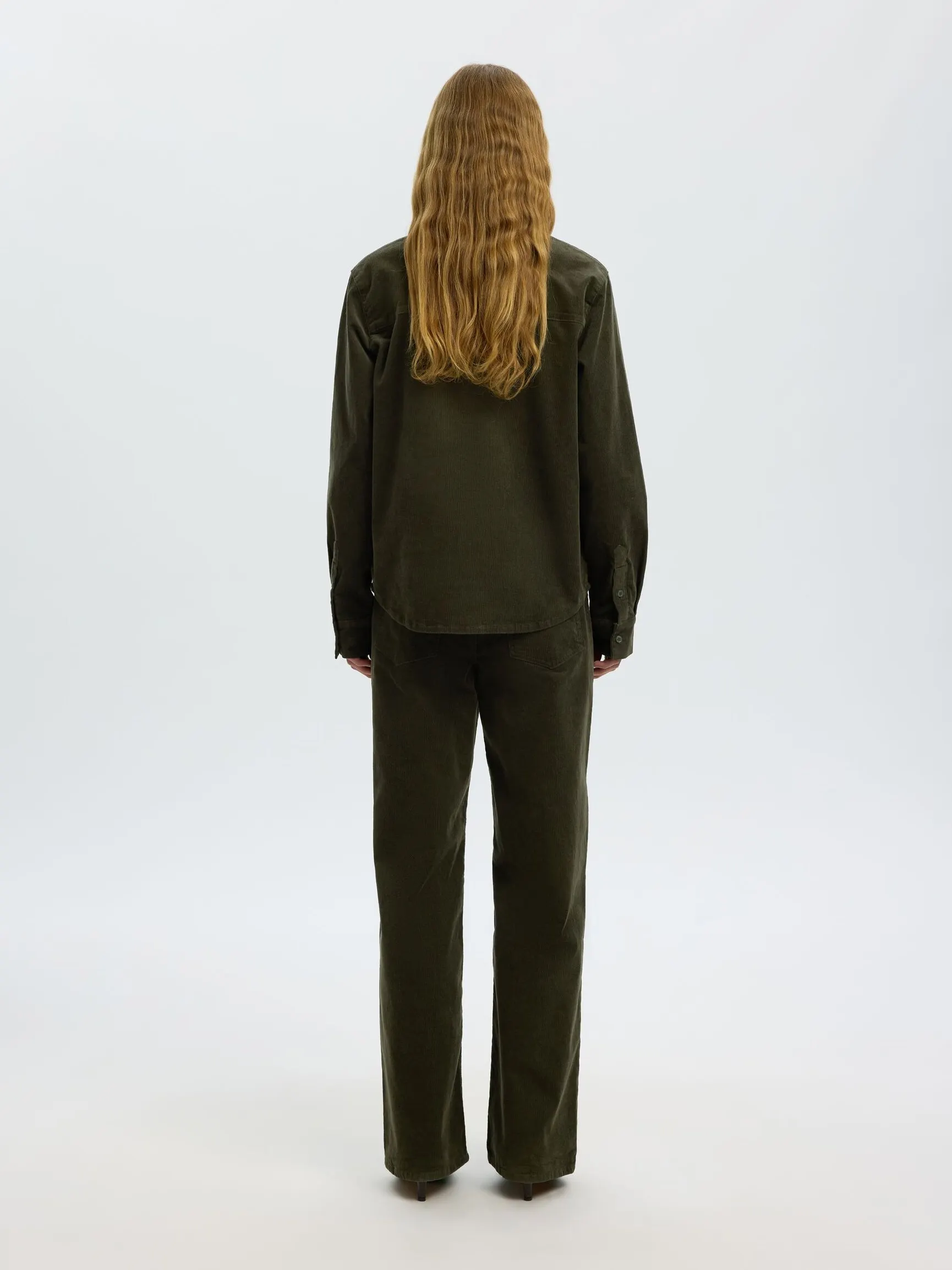 REGULAR FIT CORDUROY SKJORTE