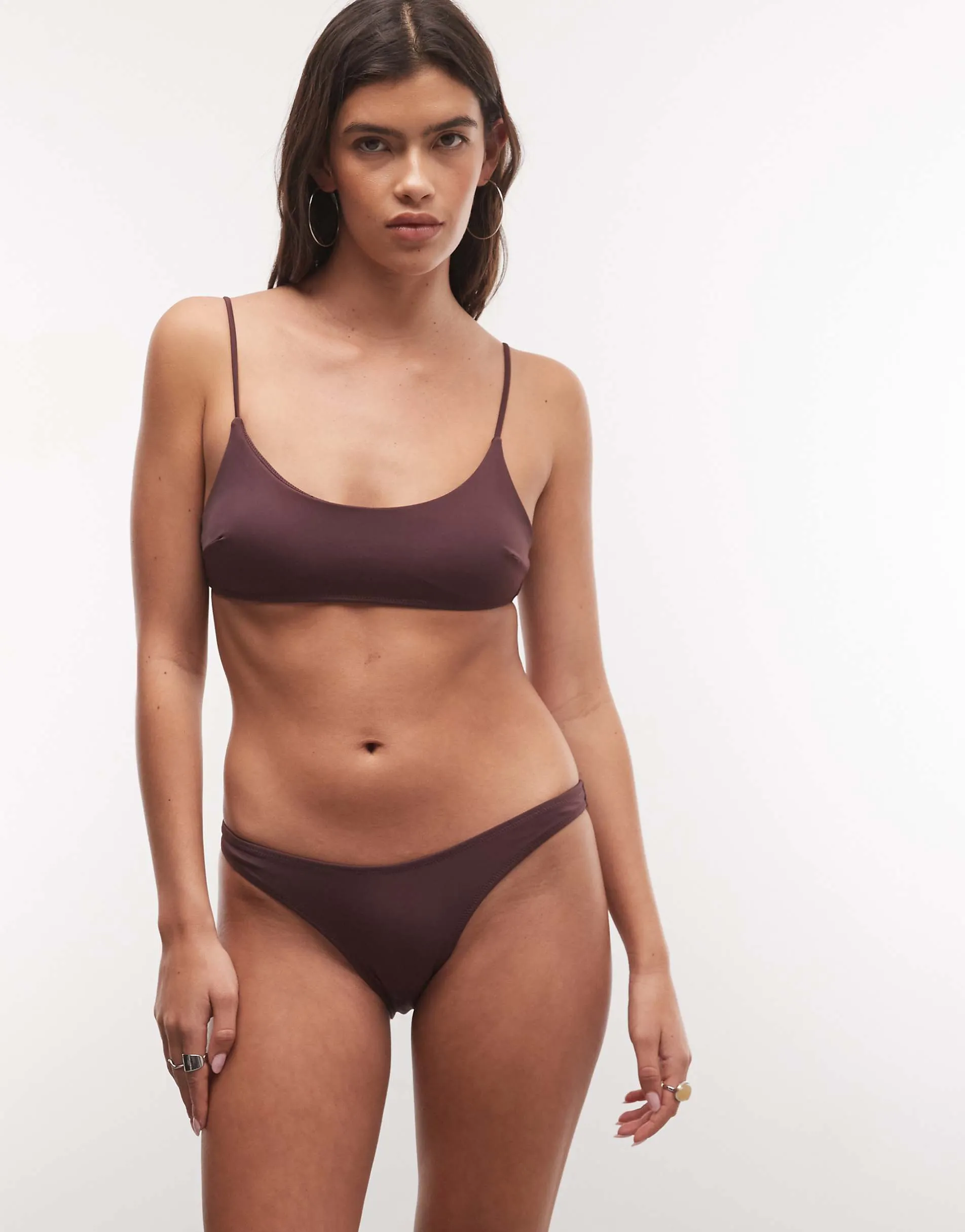 Weekday brazilian bikini bottom in dark plum