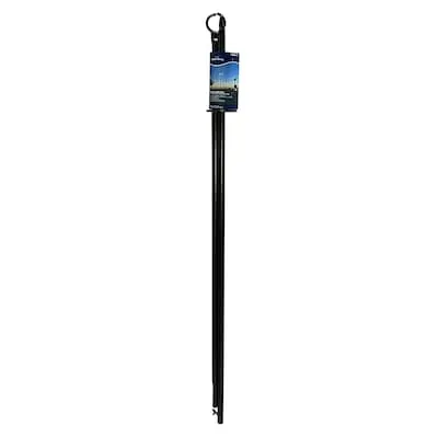 9-ft H Black Powder-coated Steel Outdoor String Light Pole