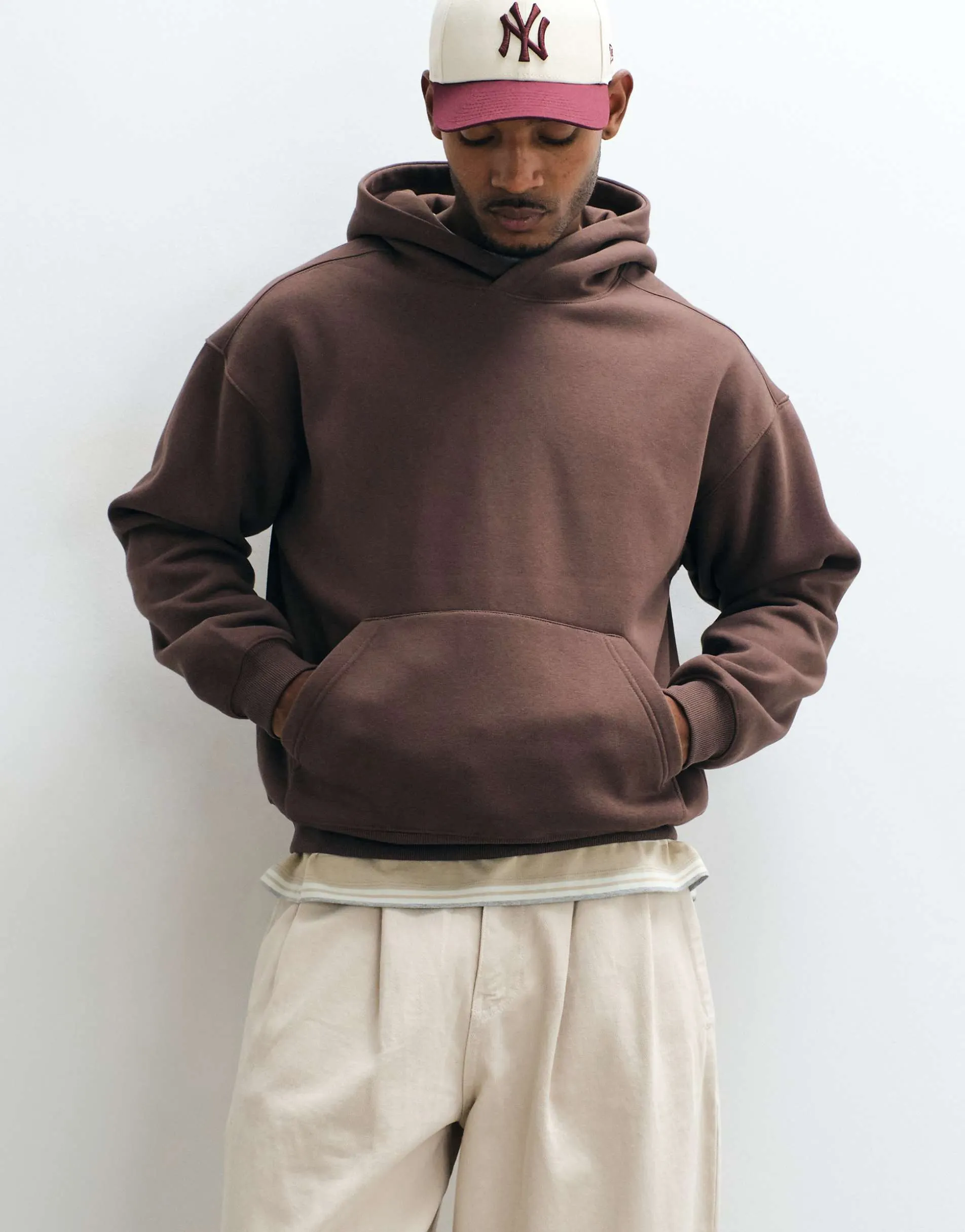 Cotton On box fit hoodie in espresso