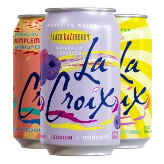La Croix Sparkling Water, Pamplemousse, Limoncello and Black Razz Berry Variety Pack, 12 fl oz, 24-count