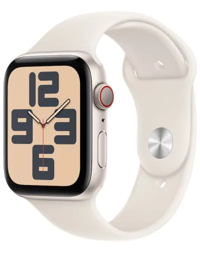 Apple Watch SE GPS + Cellular 40mm hliníkové pouzdro, hvězdně bílá - sportovní řemínek S/M