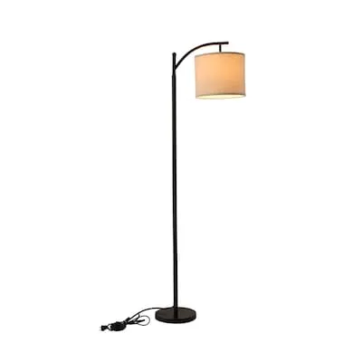 60.5-in Gold Standard Floor Lamp with Fabric Shade