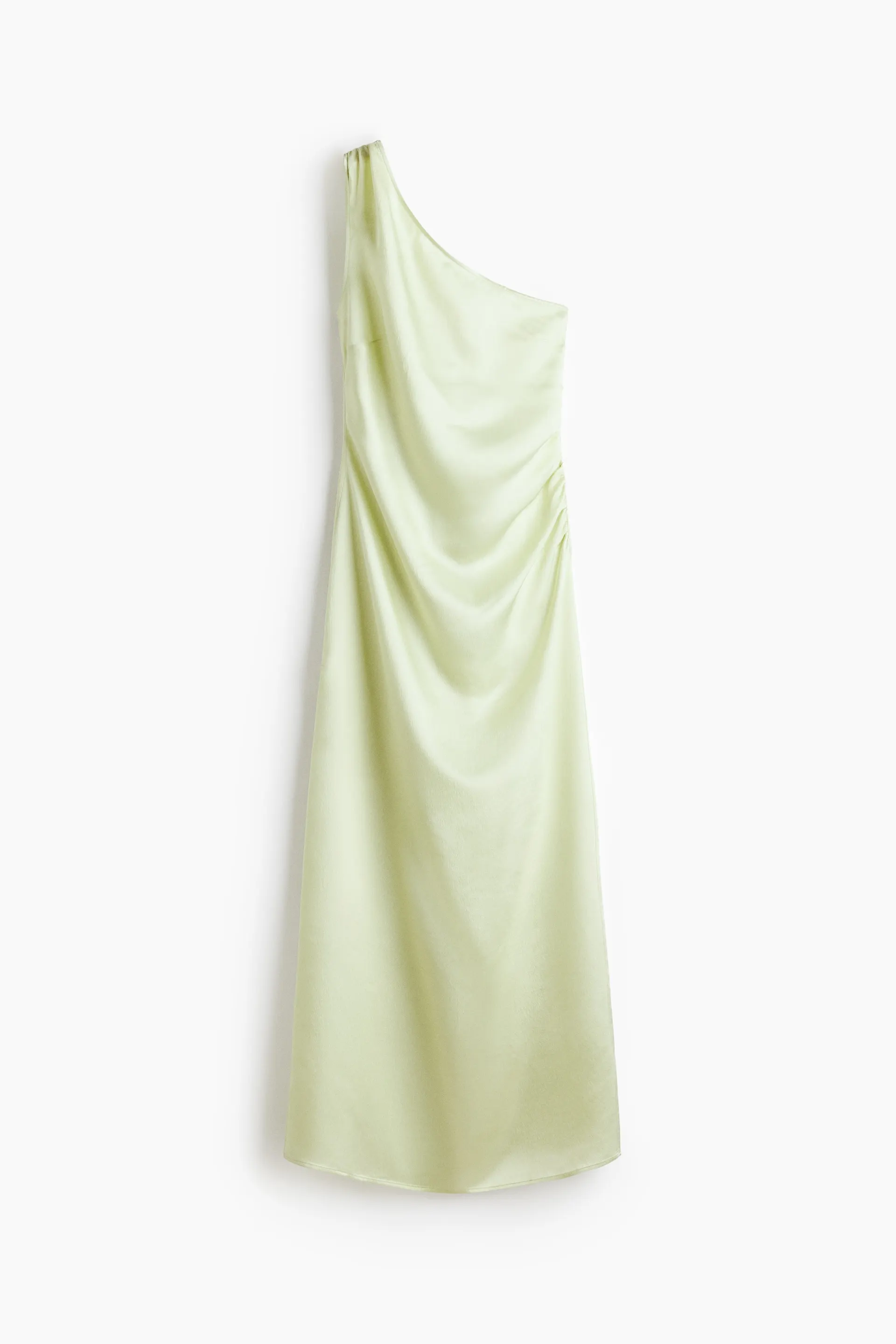 One-shoulder viscose dress