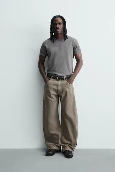 BALLOON FIT JEANS WITH ZIP