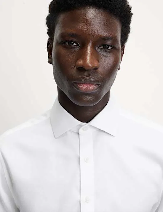 Regular Fit Ultimate Non Iron Cotton Textured Shirt