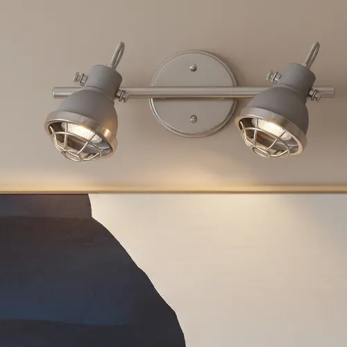 Canarm Inc. Gunnar Gray & Brushed Nickel 2-Head Fixed Track Light