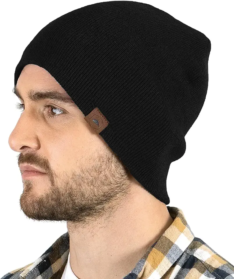 Knit Beanie Hat - Stretch Fit Winter Hats for Men - Breathable Beanie for Women - Durable Acrylic Winter Cap
