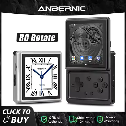 Game Console Anbernic RG Rotate Android Handheld 3.5" IPS 720×720 T618 Retro Gaming Emulator WiFi 3GB+32GB Portable Player