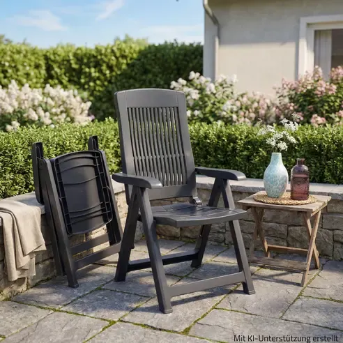 Klappstuhl - anthrazit - wetterfest
