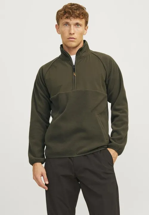 JCOPEAK HIGH NECK HALF ZIP - Fleecegenser - forest night