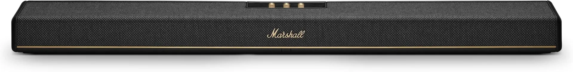 Marshall Heston 120 Soundbar - Dolby Atmos Immersive Sound and Built-in Subwoofer for TV, Movies and Music | Volume, Bass, Treble Controls | Bluetooth, WiFi, HDMI, RCA Inputs - Black