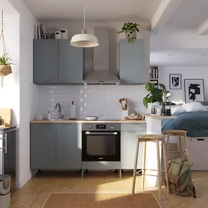 Cocina en kit Eleki gris 2 módulos altos + 3 bajos L.180 x H.217 x P.58 cm