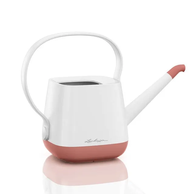 Annaffiatoio Yula, bianco/rosa cipria satinato