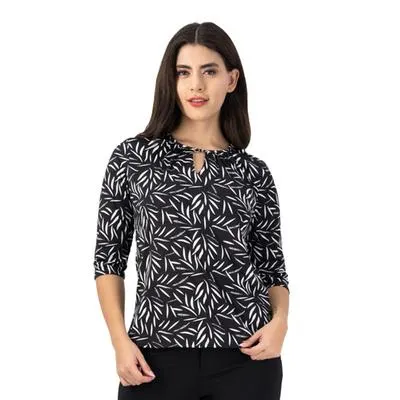 Blusa Mxstaza Mujer Full Print Diseño De Hojas