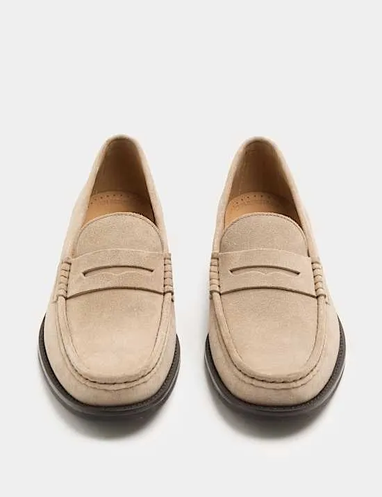 Penny-Slipper aus Wildleder