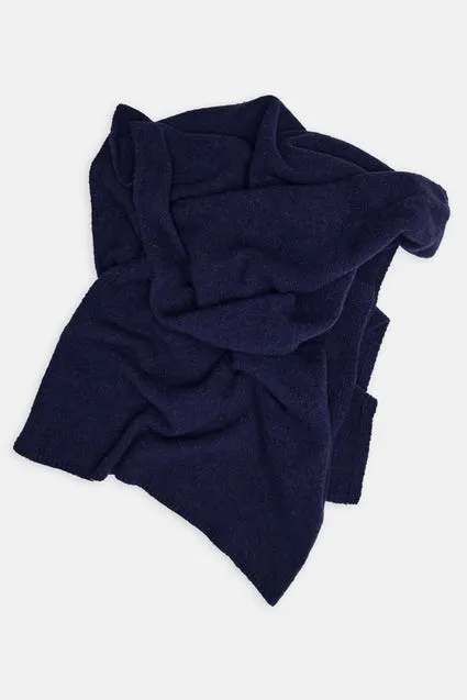 Sjaal effen met fijne boord wolmix - MAE