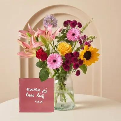 Boeket Flair | Tegeltje - 'Mama jij bent lief'