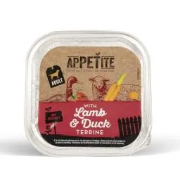 Appetite Kuipjes Terrine Met Lam en Eend Hond (adult) 150g