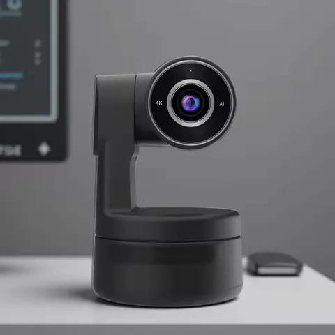 AI Function 4K PTZ Webcam with Mics Camera 3X Digital Zoom Auto Track Focus for Youtube Living Stream Online Meet Video Camera