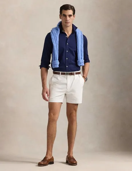 Jersey Spread-Collar Shirt Cruise Navy