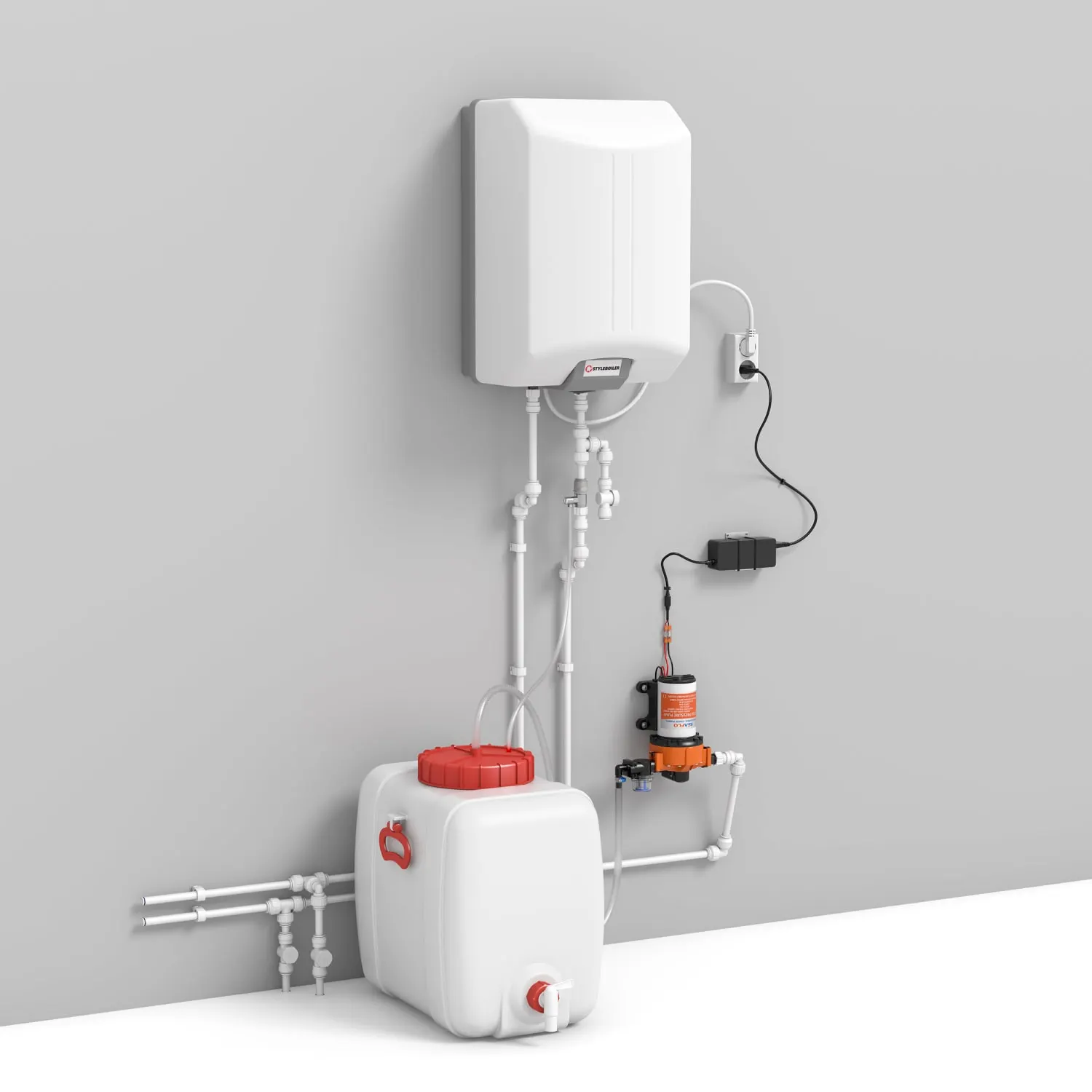 Vannsystem 230V med Sensor pumpe