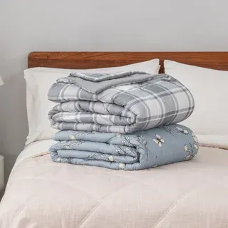 Herringbone Microfiber Down Alternative Blanket