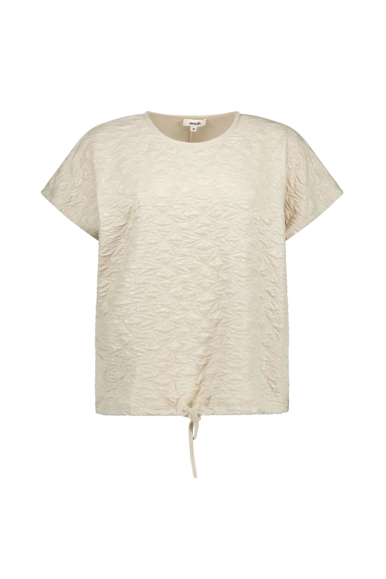 Zandkleurig shirt met glans