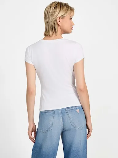 Guess Wavy Cherry Tee In White