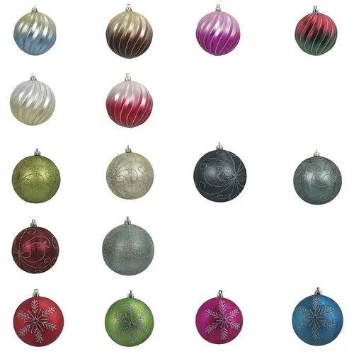 Enchanted Forest® 4" Crinkle Ball Shatterproof Ornament - Assorted Styles