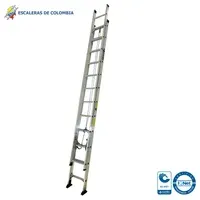 Escalera Certificada 7.40 m 24 P Extensión Aluminio Tipo IA 136 kg