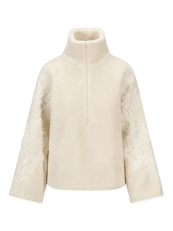 Enya Fleece Half Zip - Hvit