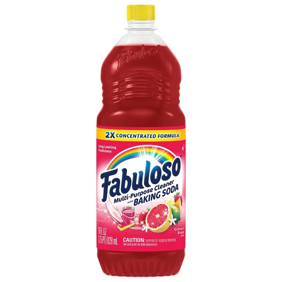 Fabuloso Multi-Purpose Cleaner, 2X Concentrated Formula, Citrus and Fruits with Baking Soda, 28 Oz.