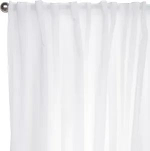 Visillo cinta fruncida, trabillas Taylor poliéster liso blanco INSPIRE de 300x270cm. Incluye cinta termoadhesiva