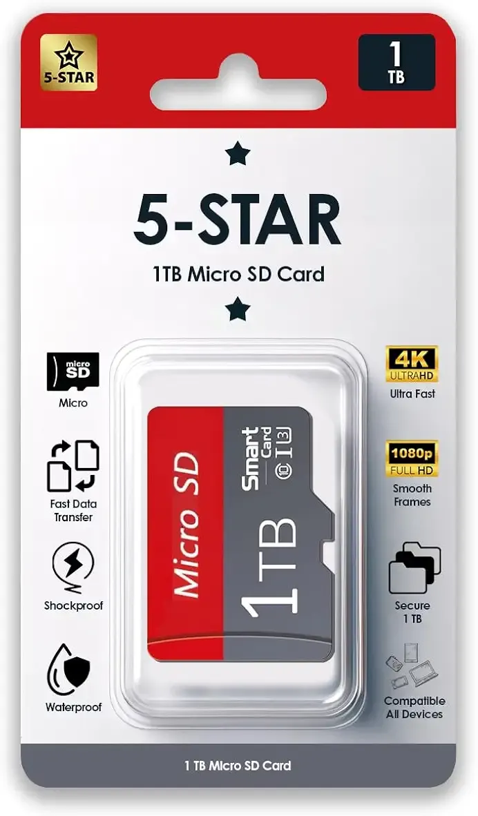 1TB Micro SD High Speed Memory Card for Car Navigation,Smartphone,Portable Gaming Devices,Camera and Drone